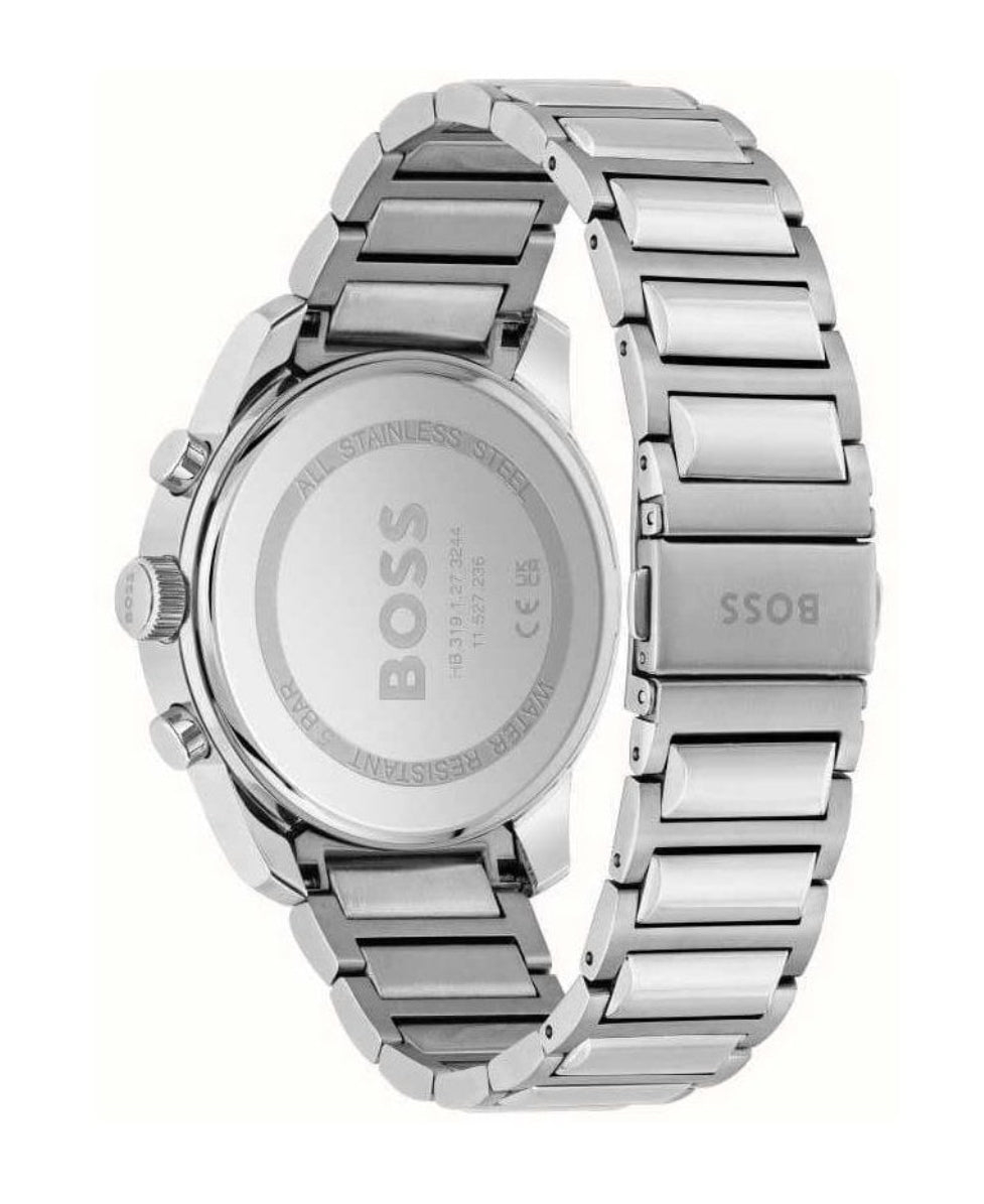 BOSS Link-Bracelet Chronograph Watch with Bordeaux Dial