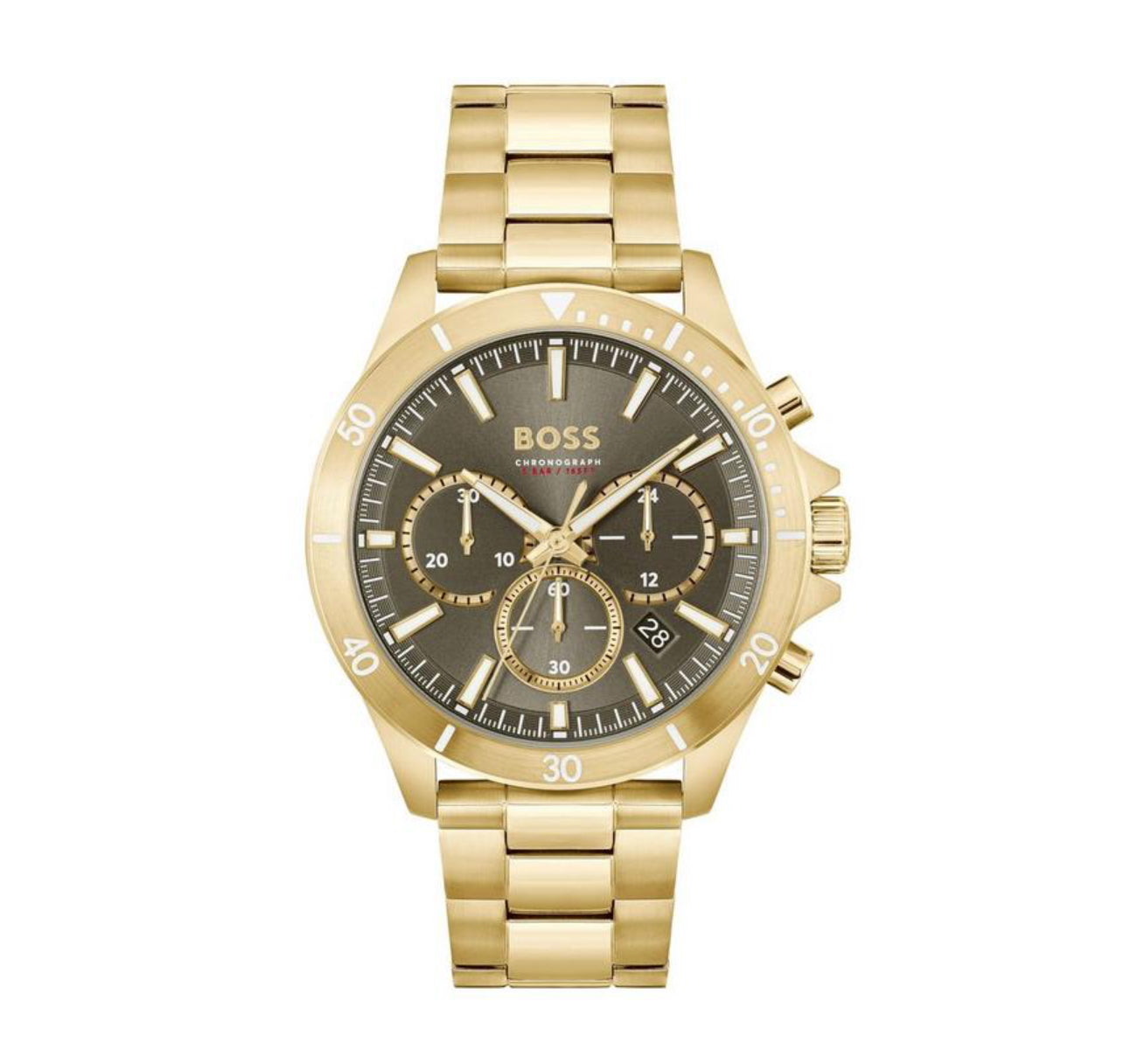 Hugo Boss Sport Lux Troper Gold Tone Chronograph Quartz Mens Watch