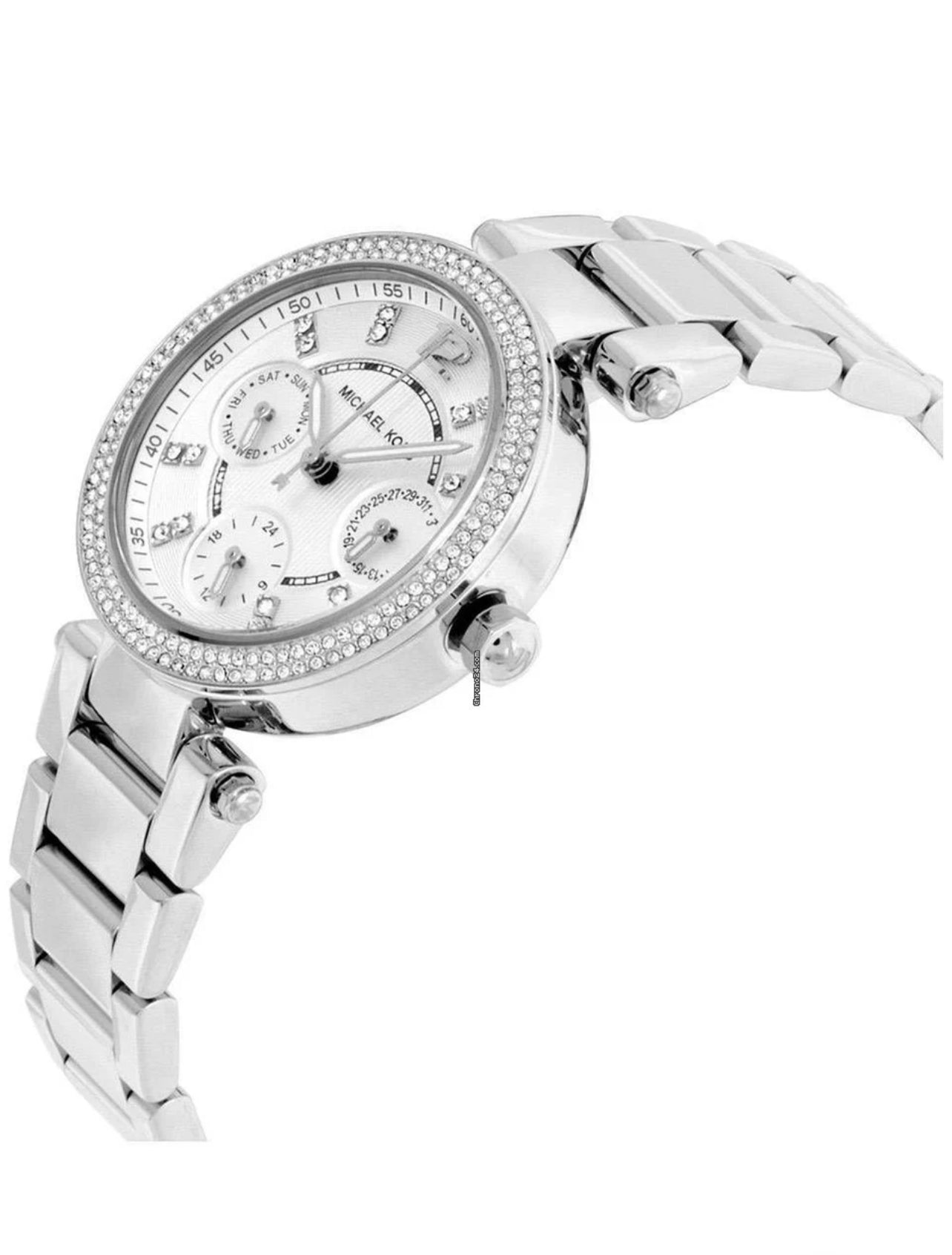 MICHAEL KORS MK5615 MINI PARKER SILVER STAINLESS STEEL CHRONOGRAPH LADIES WATCH