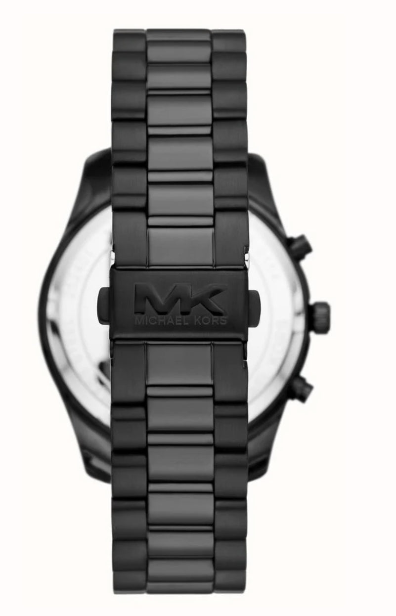 Michael Kors Lexington Chronograph Black Stainless Steel Watch