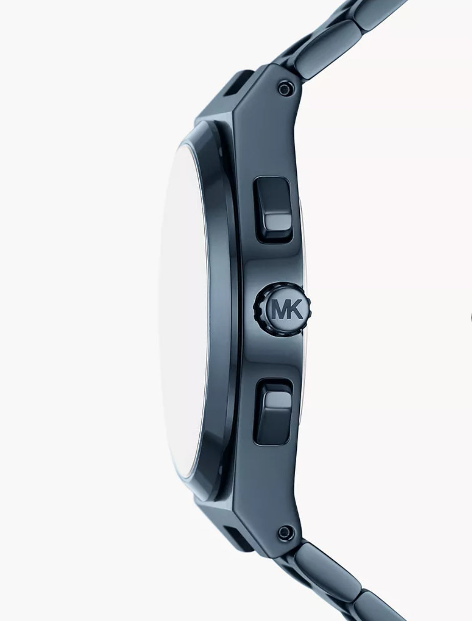 Michael Kors Lennox Chronograph Blue Stainless Steel Watch