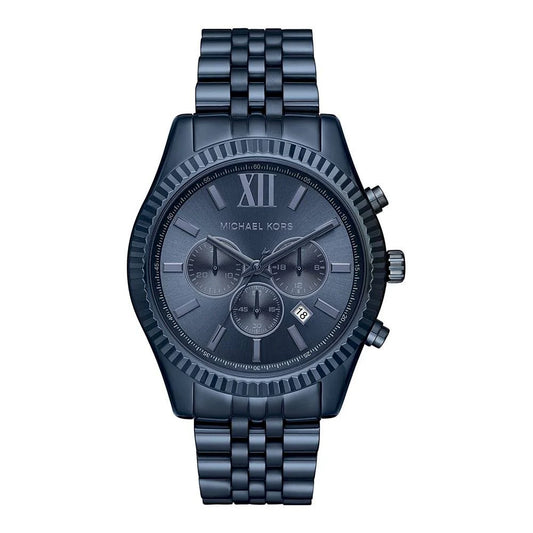 Michael Kors Men's Watch Lexington Chronograph 45mm Navy Blue