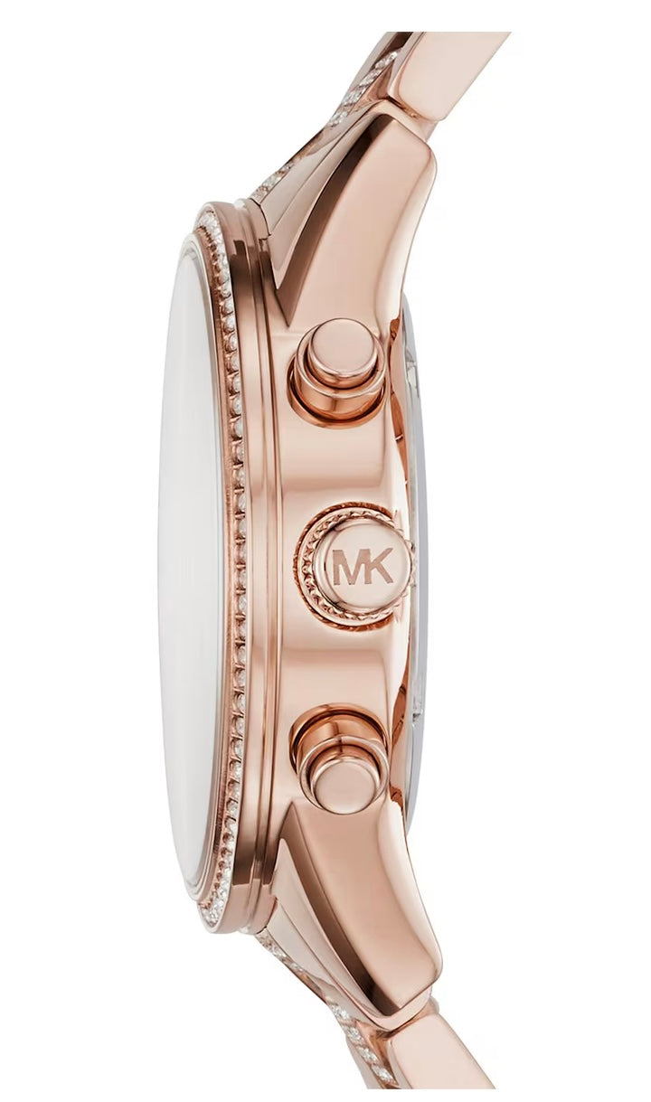 Michael Kors Ritz Chronograph 37mm Ladies Watch Rose Gold