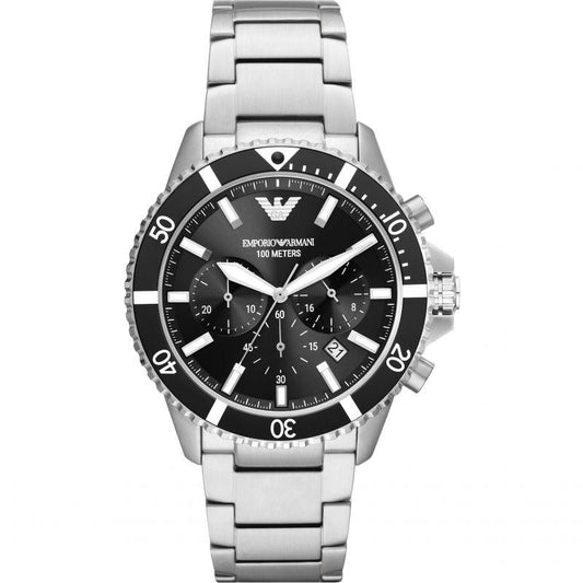 Emporio Armani Men's Diver Watch Chronograph Steel