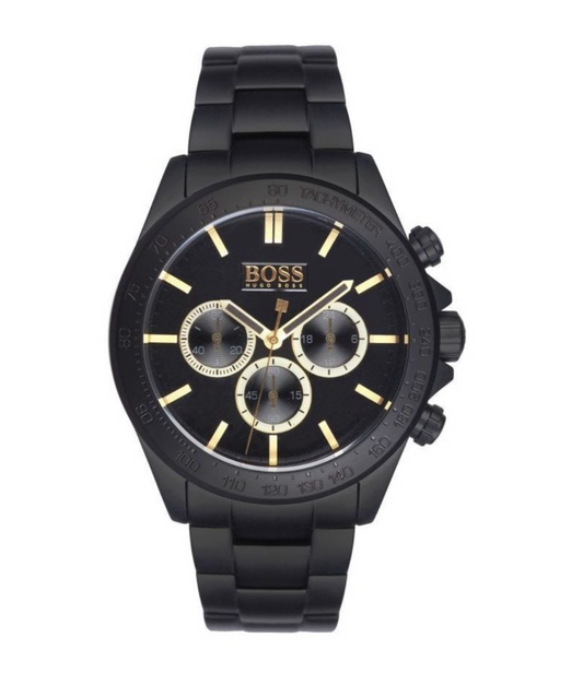 Hugo Boss Mens Black Ikon Chronograph Watch