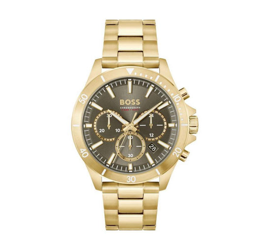 Hugo Boss Sport Lux Troper Gold Tone Chronograph Quartz Mens Watch