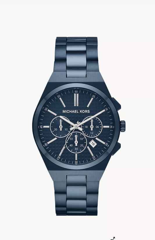 Michael Kors Lennox Chronograph Blue Stainless Steel Watch
