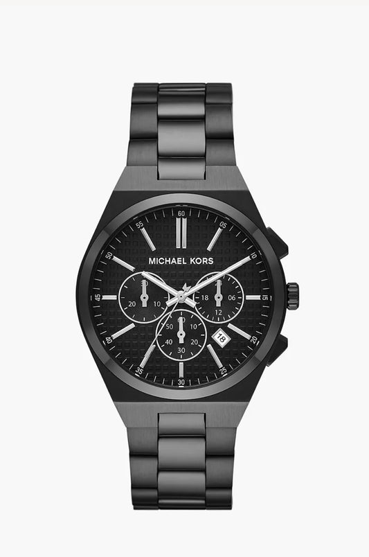 Michael Kors Lennox Chronograph Black Stainless Steel Watch