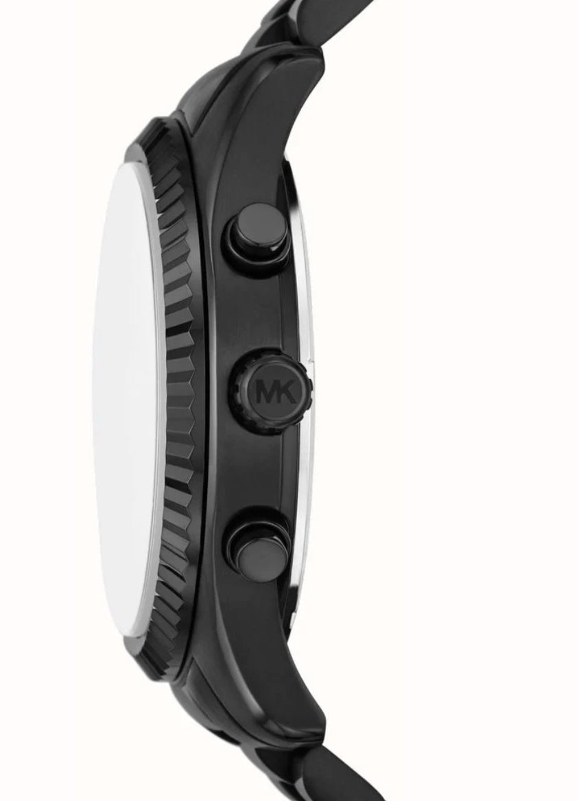 Michael Kors Lexington Chronograph Black Stainless Steel Watch