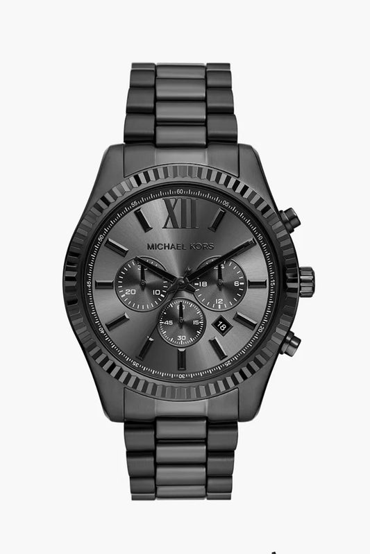 Michael Kors Lexington Chronograph Black Stainless Steel Watch